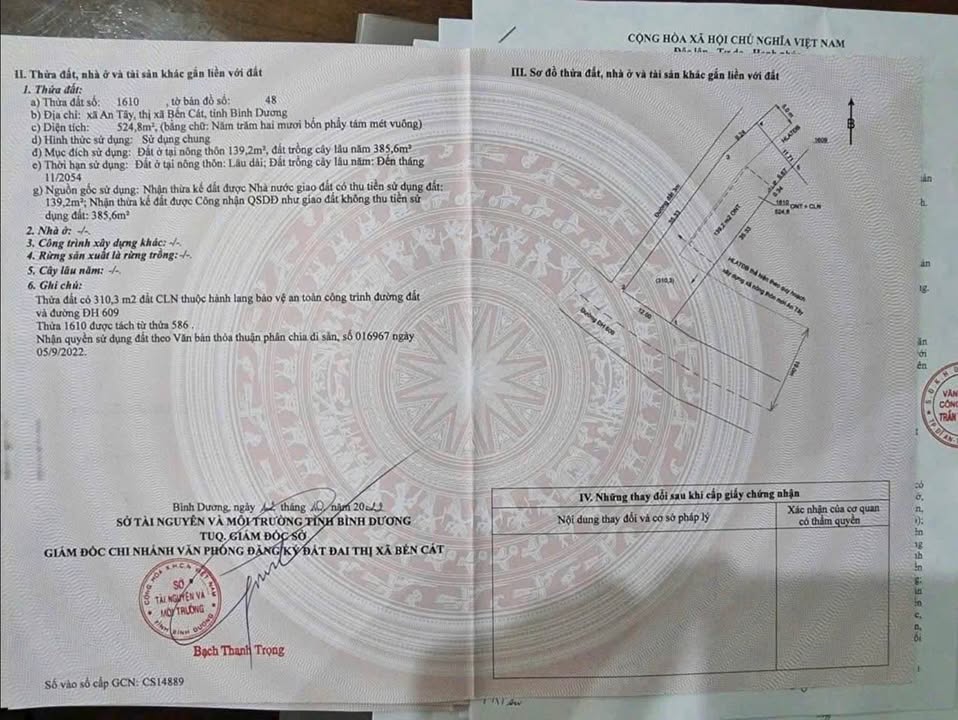 Đất nền An Tây Bến Cát 727m² - Mặt tiền kinh doanh, giáp KCN Việt Hương!