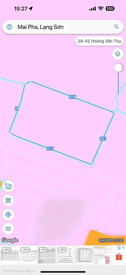 Đất nền Mai Pha, Lạng Sơn 600m² - Sổ đỏ chính chủ, ô tô tới đất!