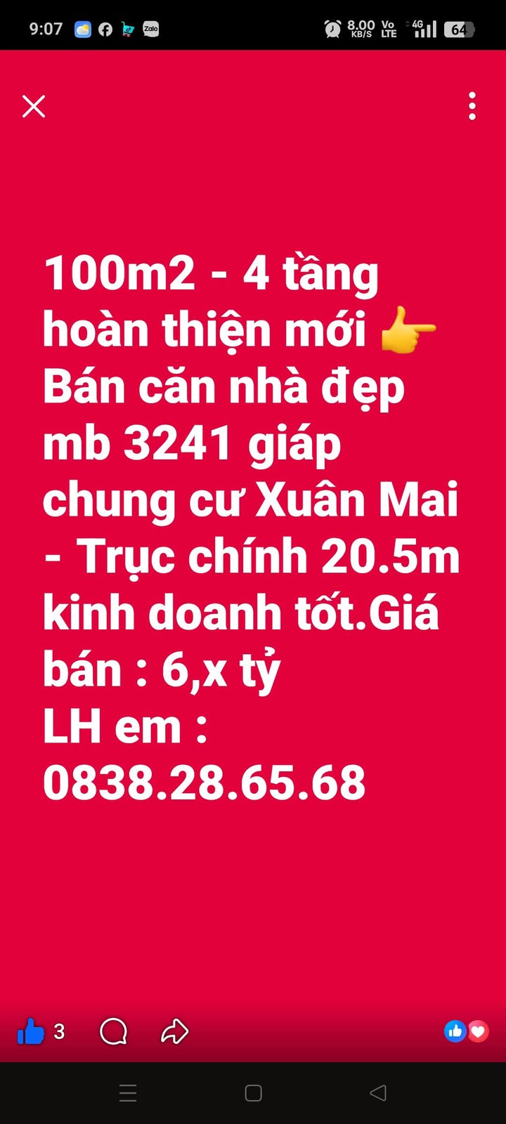 Nhà Mặt Tiền Kinh Doanh 100m² - 4 Tầng, Giáp Xuân Mai Tower, Thanh Hóa