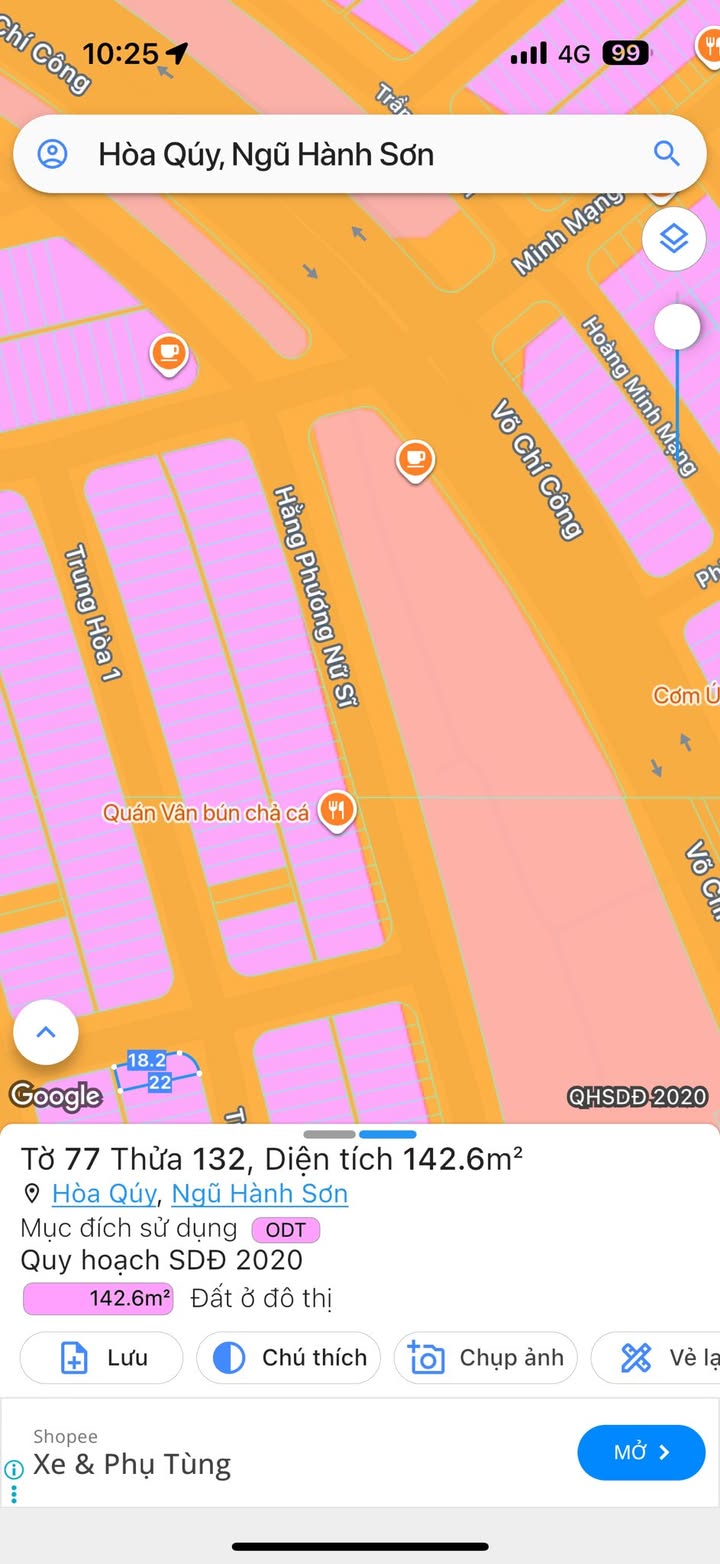 Đất nền Hoà Quý Ngũ Hành Sơn 143m² 8 tỷ - Sổ đỏ chính chủ