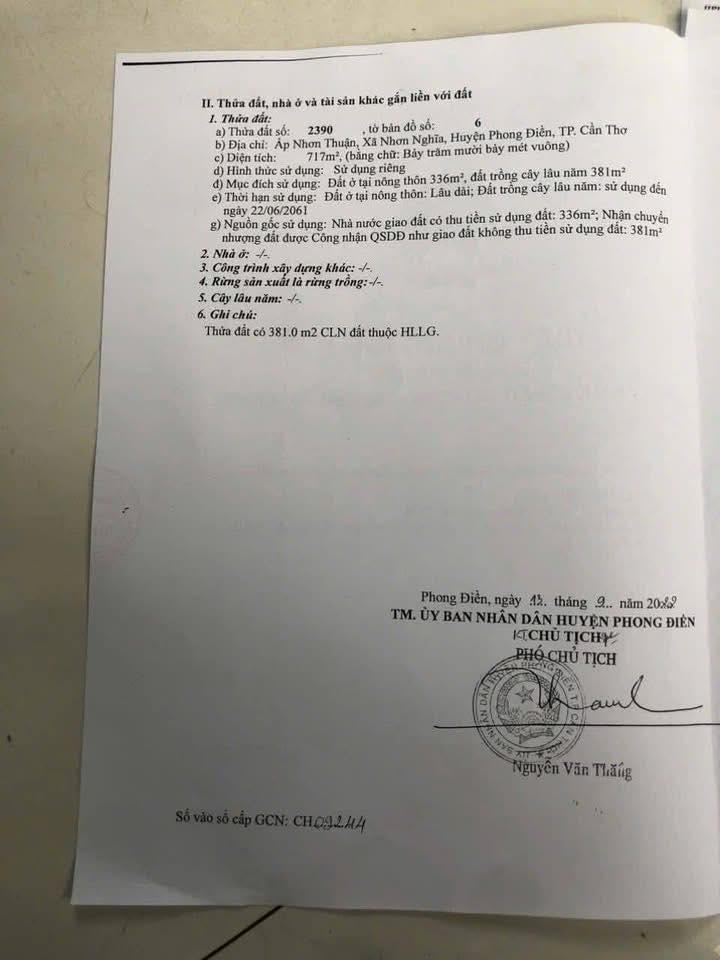 Nhà Mặt tiền QL61C Phong Điền 717m² - Đầu tư sinh lời ngay!