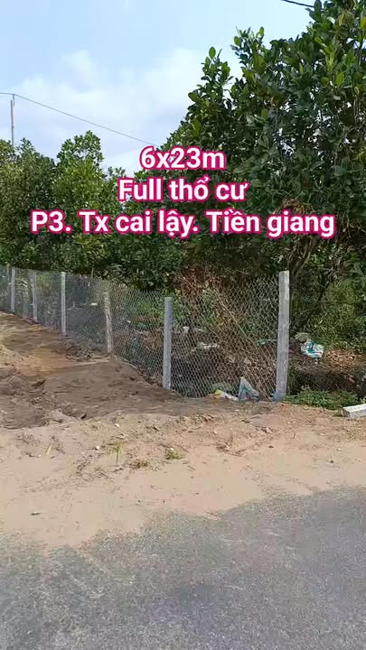 Đất nền Phường 3 Cai Lậy 138m² - Sổ đỏ chính chủ!