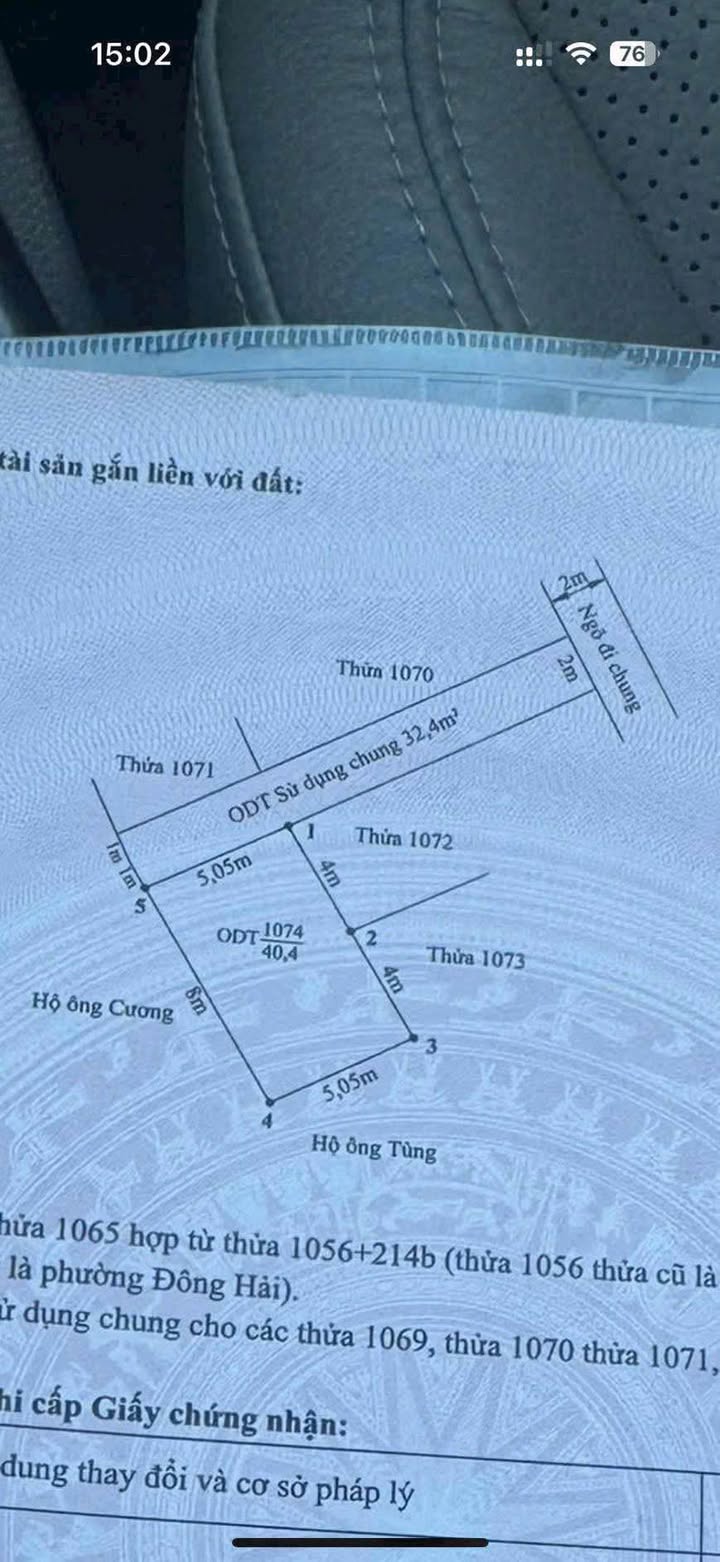 Đất nền Hạ Đoạn 2, Hải An 40.4m² - Giá 1.55 tỷ, chỉ sau mặt đường