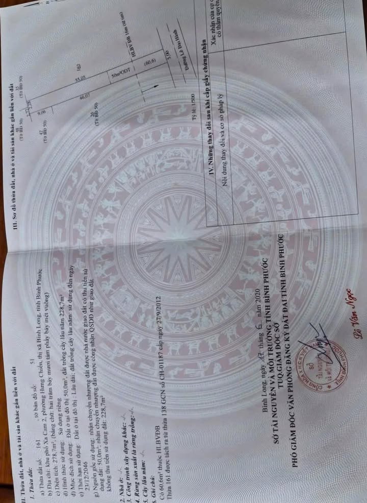 Đất Nền Bình Phước 275m² Đường Lê Đại Hành - Sổ Hồng Sẵn