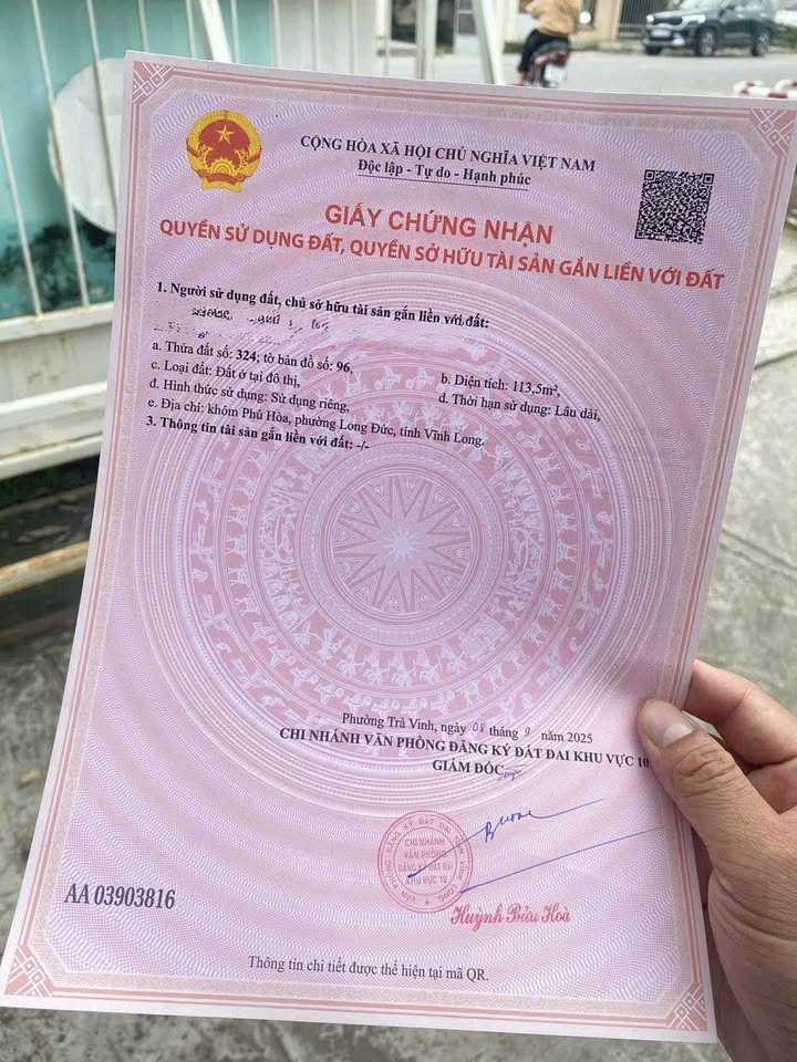 Đất nền Khu Phát Tài 2 Trà Vinh 115m² giá 820 triệu - Sổ đỏ chính chủ!