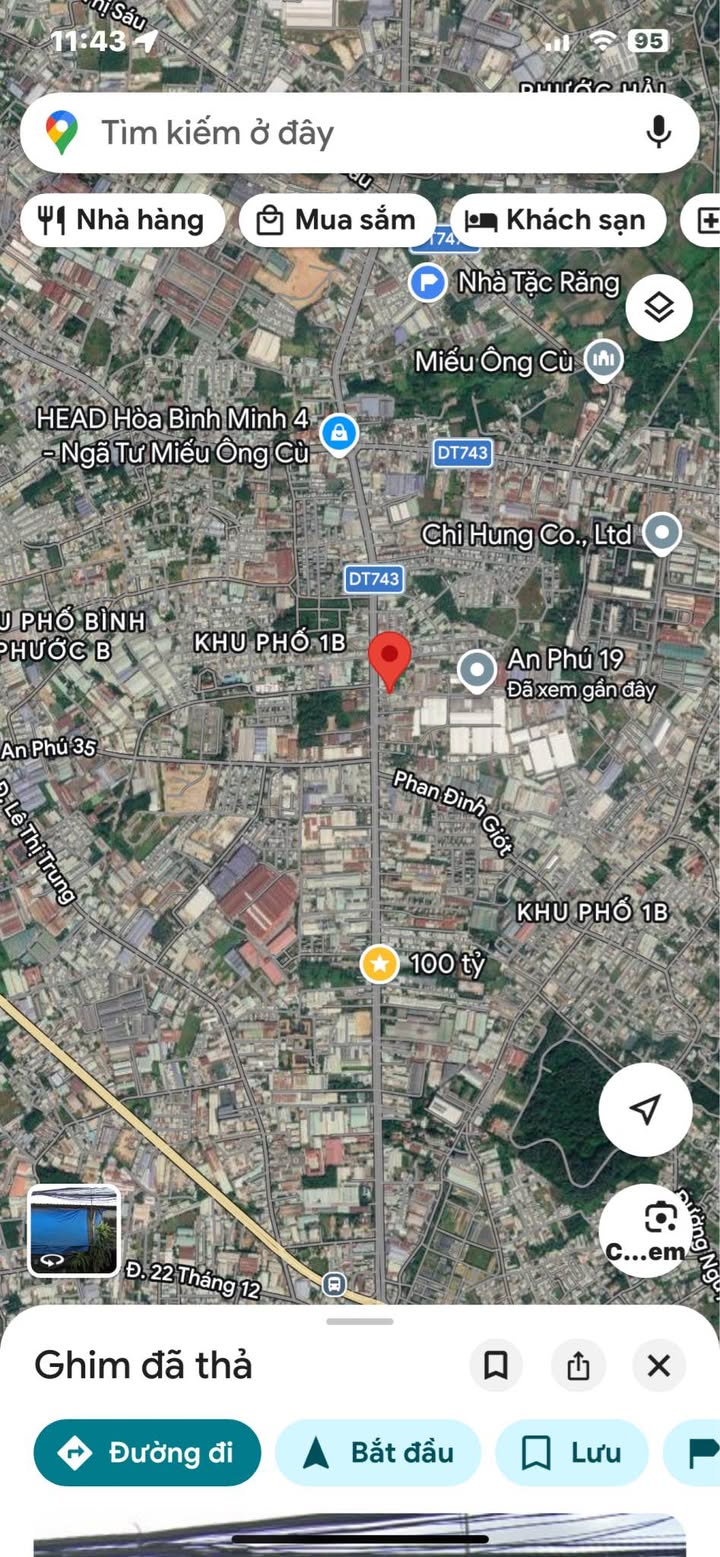 Đất Kho Xưởng Mặt Tiền An Phú 19, Thuận An - 3100m² Sổ Đỏ, Giá 34 Tỷ