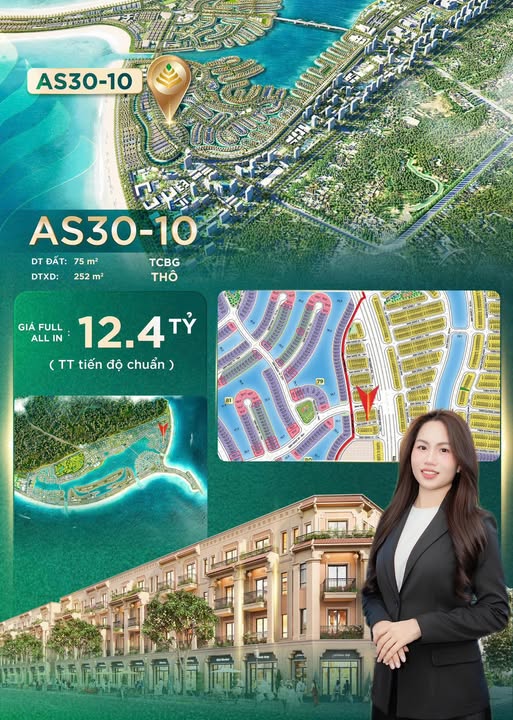 Shophouse Cosmo Bay Hưng Long 75m² 12.34 tỷ - Mặt tiền KD