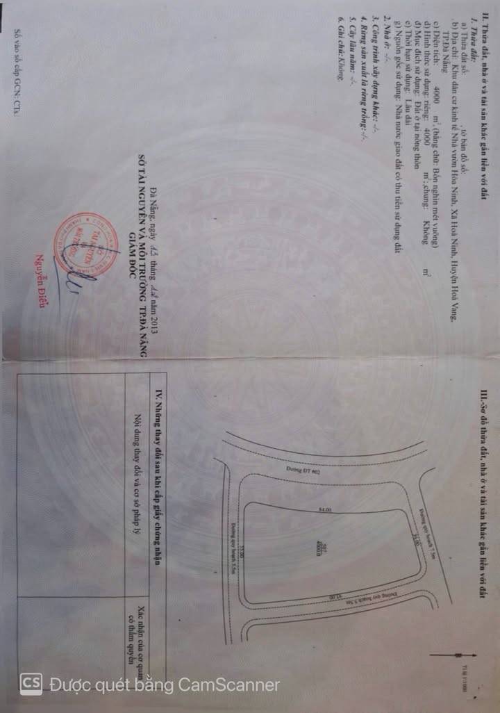 Đất nền Đường 602 Hòa Vang 4.000m² thỏa thuận - Tiềm năng tăng giá