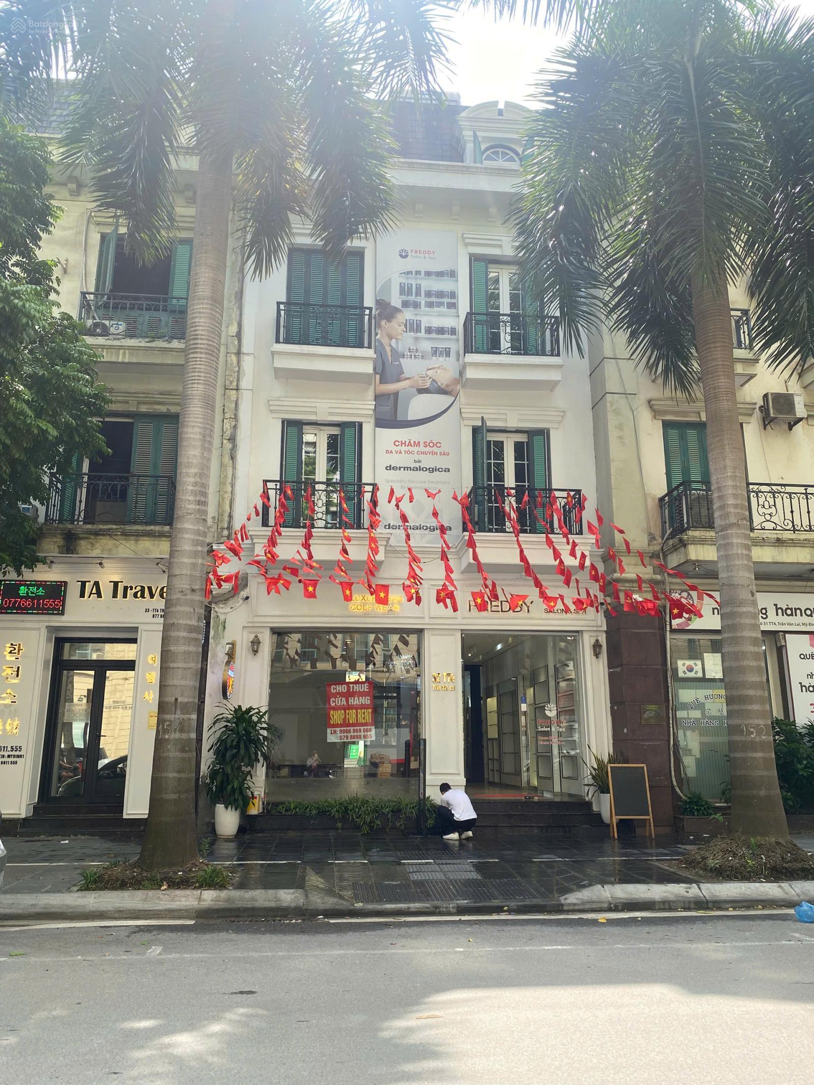 Cho thuê nhà phố kinh doanh mặt tiền 6.6m tại The Manor Mễ Trì - 140m² - 120 triệu/tháng