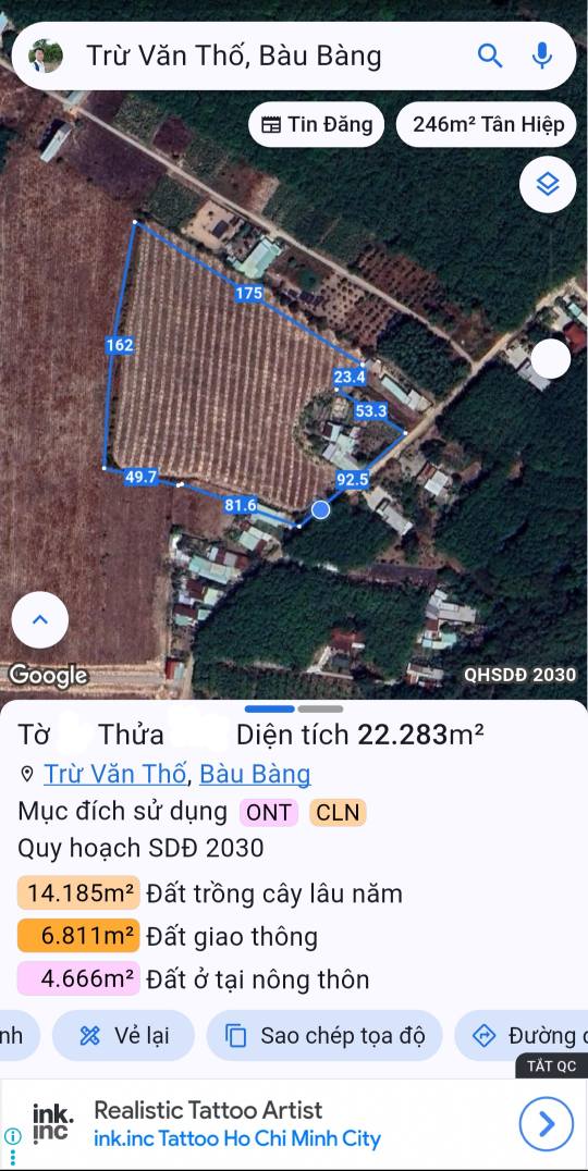 Đất Vườn Cao Su Non 2,2ha Mặt Tiền Nhựa DT750, Bàu Bàng - Giá Tốt