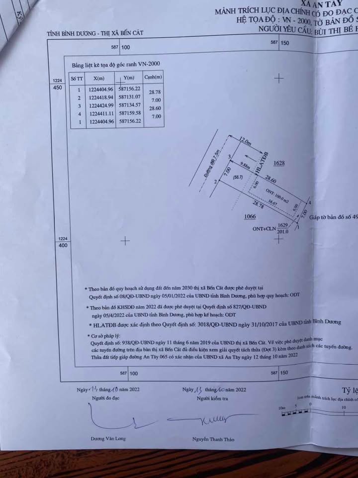 Bán Đất An Tây Bến Cát 168m² - Sổ Thổ Cư 100% - Giá Đầu Tư 1.6 Tỷ