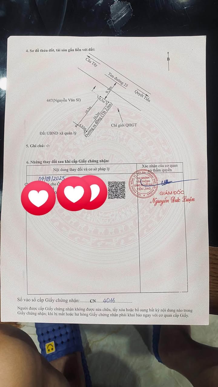 Đất nền Ninh Duy, Tiên Lãng, Hải Phòng - 75.6m² - Hơn 2 tỷ - Sổ đỏ chính chủ