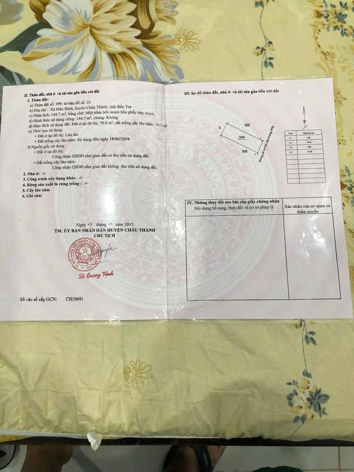 Đất Nền Châu Thành Bến Tre 145m² - Sổ Đỏ Chính Chủ, Tiềm Năng Tăng Giá!