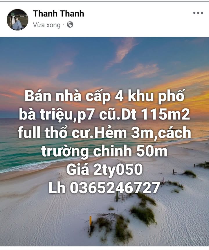 Nhà cấp 4 Tuy Hoà 115m² giá 2.05 tỷ - Sổ hồng sẵn, chính chủ!