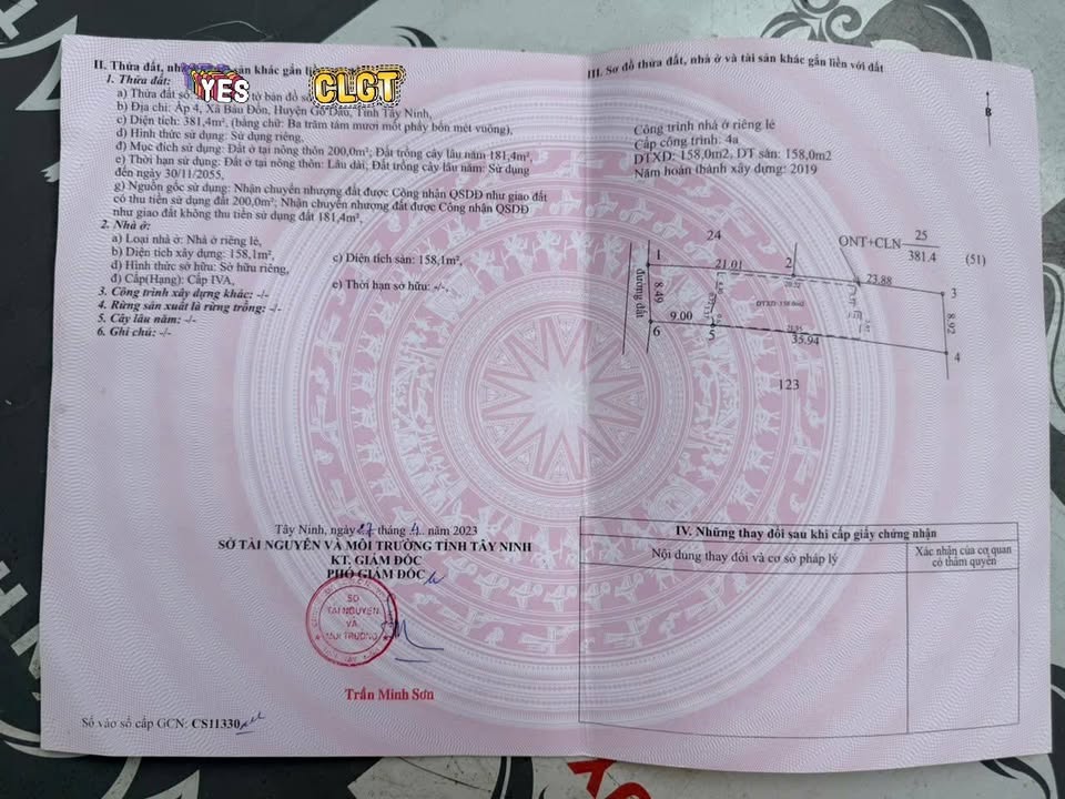 Bán Đất Gò Dầu 382m² Sổ Hồng - Sẵn Sàng Xây Nhà & Kinh Doanh