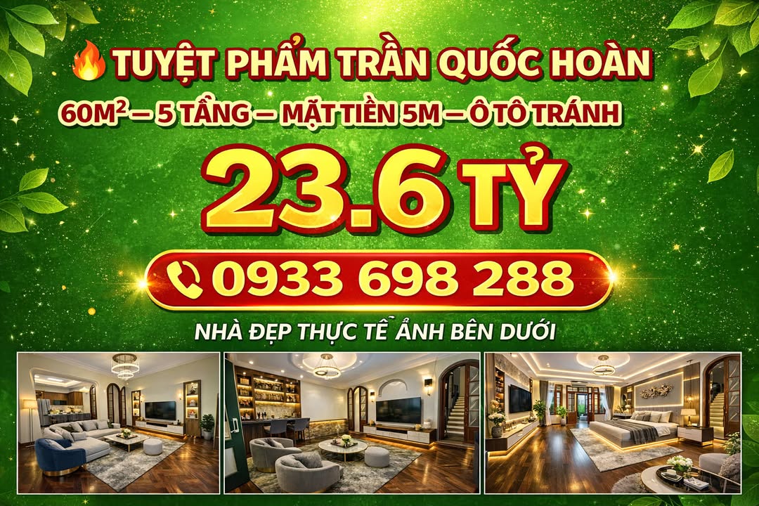 Nhà phố Trần Quốc Hoàn, Cầu Giấy 60m² - Ô tô vào tận nhà!