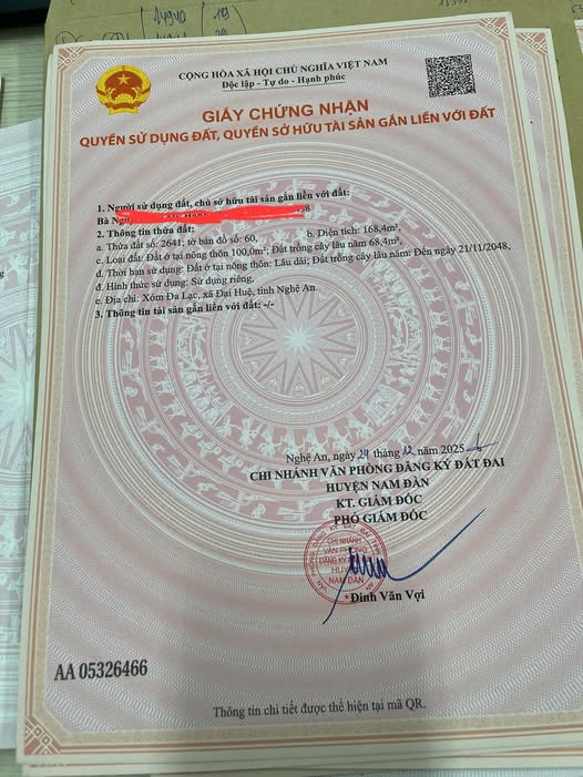 Đất nền Nam Giang 168m² - Đường thông rộng, sổ đỏ chính chủ!