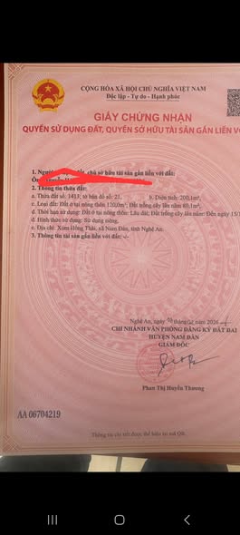 Bán đất 200m² Sổ đỏ chính chủ tại Nam Đàn, Nghệ An - Gần chợ, trường học