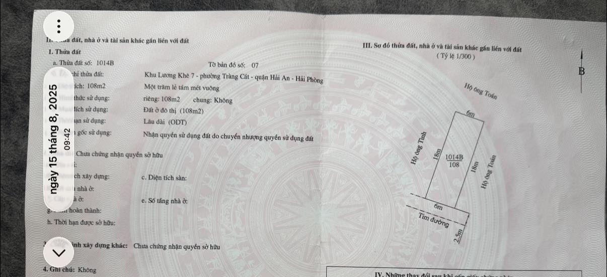 Đất nền Hải An 108m² Cát Linh - Tiềm năng tăng giá vượt trội!