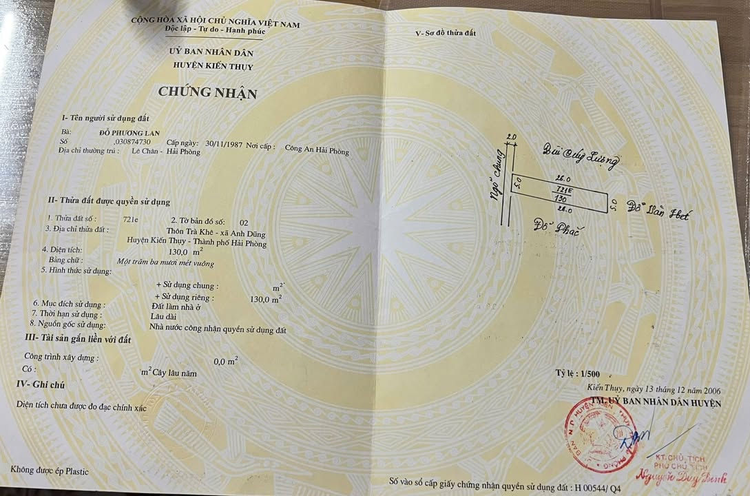 Đất nền Trà Khê, Anh Dũng 130m² - Sổ đỏ chính chủ, xây dựng tự do!