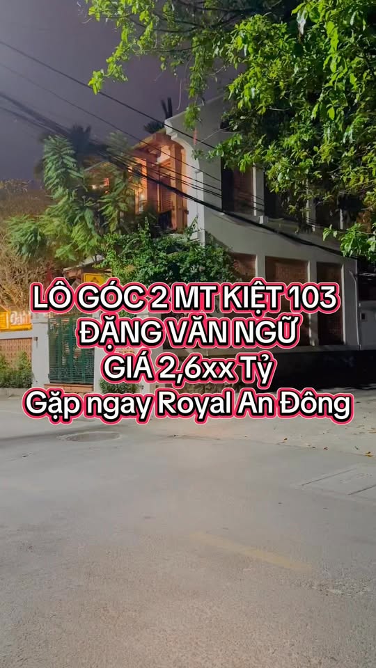 Bán nhà Kiệt 103 Đặng Văn Ngữ 78m² giá 2.6 tỷ - Lô góc vị trí đẹp