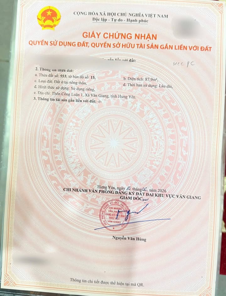 Đất Nền Văn Giang 88m² Sổ Hồng Thổ Cư - Giá Tốt Ngay TT
