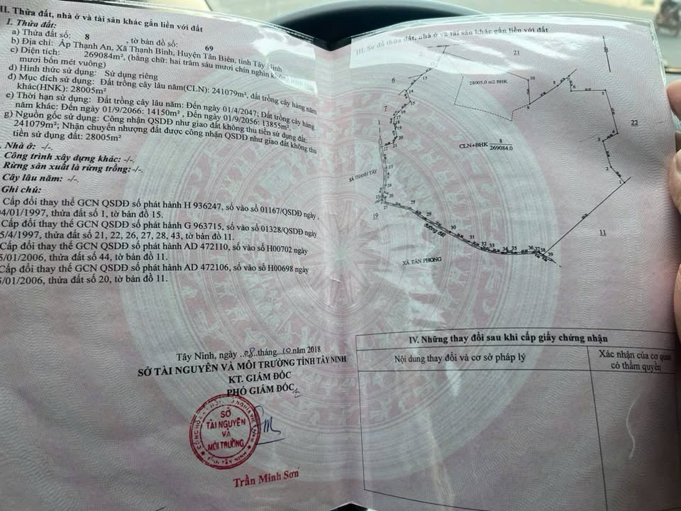 Bán Đất Cao Su 3.6ha Tân Biên, Tây Ninh - Giá 1.6 Tỷ, Sổ Đỏ Chính Chủ