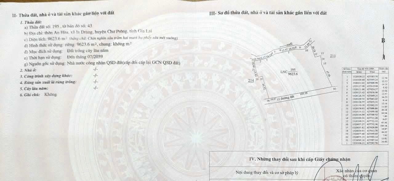 Đất Nền Xã Ia Drăng, Chư Prông 9.6 Sào - Tiềm Năng Tăng Giá Vượt Trội!