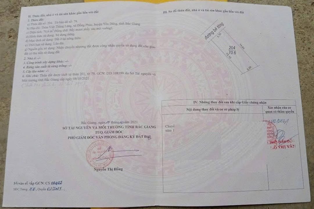 Đất Nền Đồng Phúc, Bắc Giang - 70m² - Sổ Đỏ Sẵn Sàng - Giá Đầu Tư 9xx Triệu