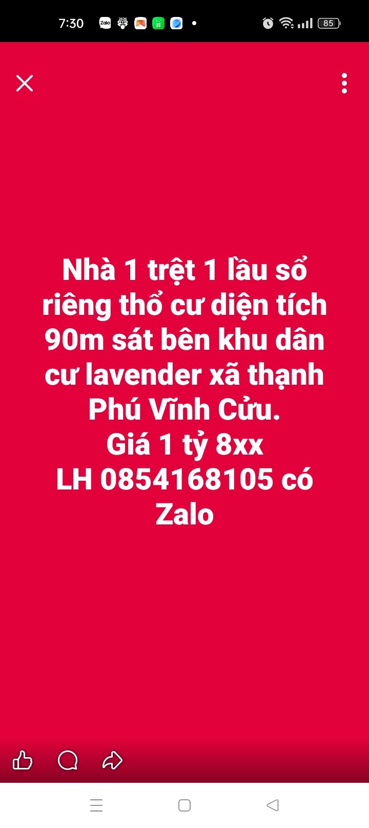 Nhà 90m² Sổ Hồng Thổ Cư Vĩnh Cửu - Giá 1.8 Tỷ