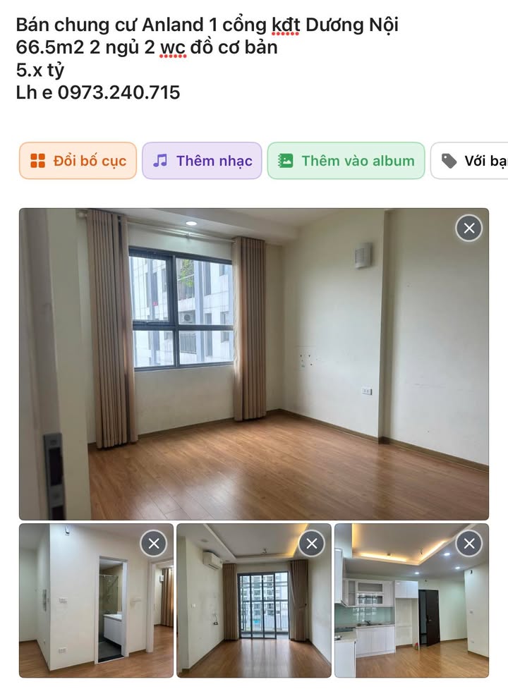 Căn hộ Anland 1 Hà Đông 66m2 5 tỷ - Bàn giao ngay