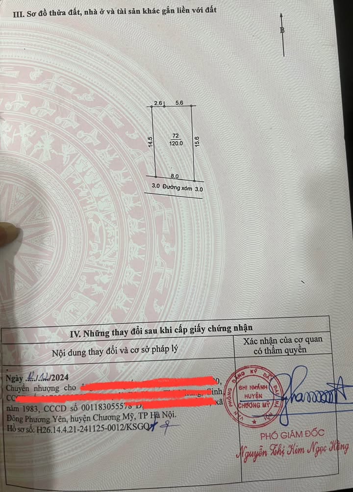 Đất nền 120m² Đông Sơn, Chương Mỹ - Sổ đỏ chính chủ!