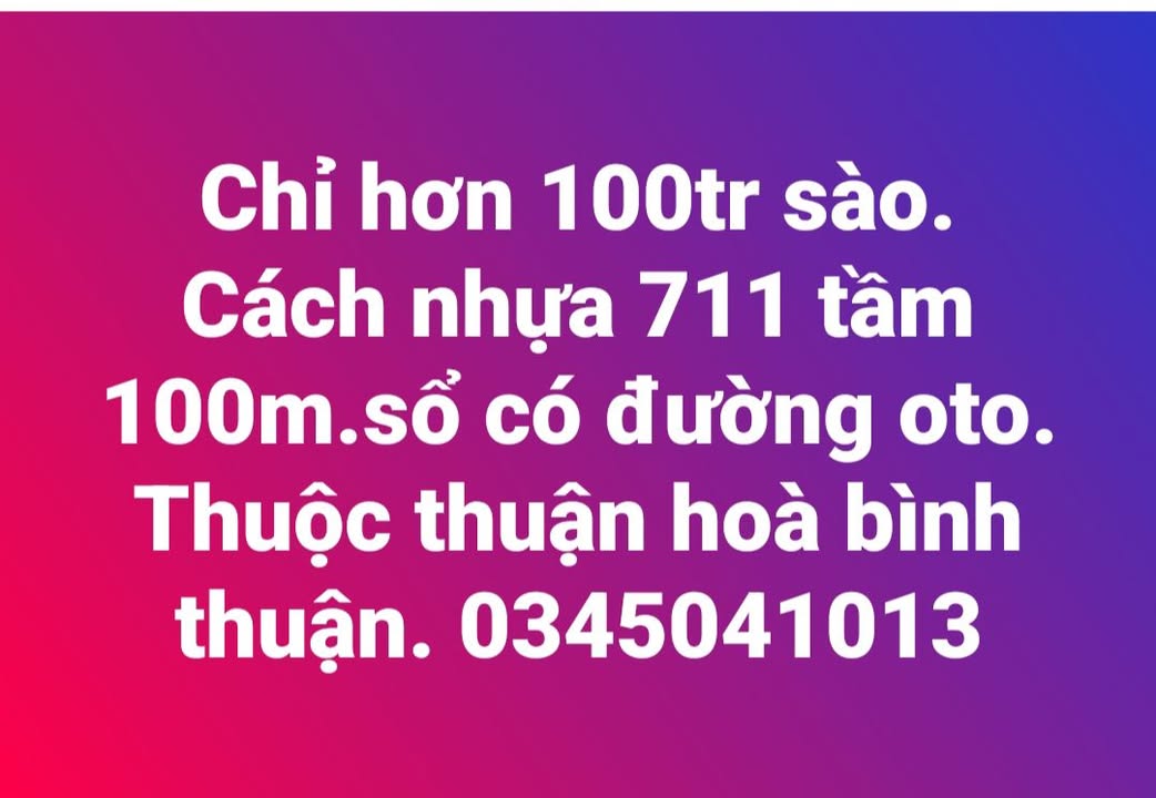 Đất nền Thuận Hòa 1.5ha giá 15 tỷ - Sổ đỏ chính chủ