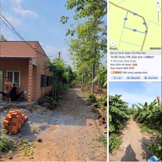 Đất nền Xã Phú Tân, Định Quán 1000m² giá 350 triệu - Tiềm năng tăng giá!