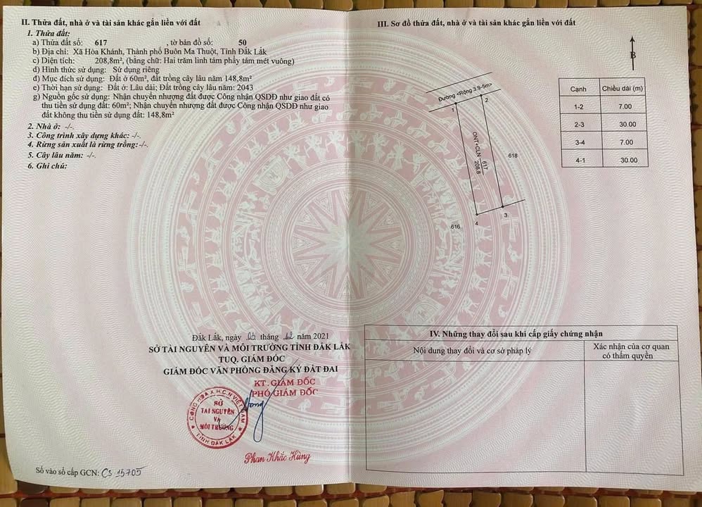 Đất nền Quốc Lộ 14, Buôn Ma Thuột - 208m² thổ cư, Sổ đỏ chính chủ