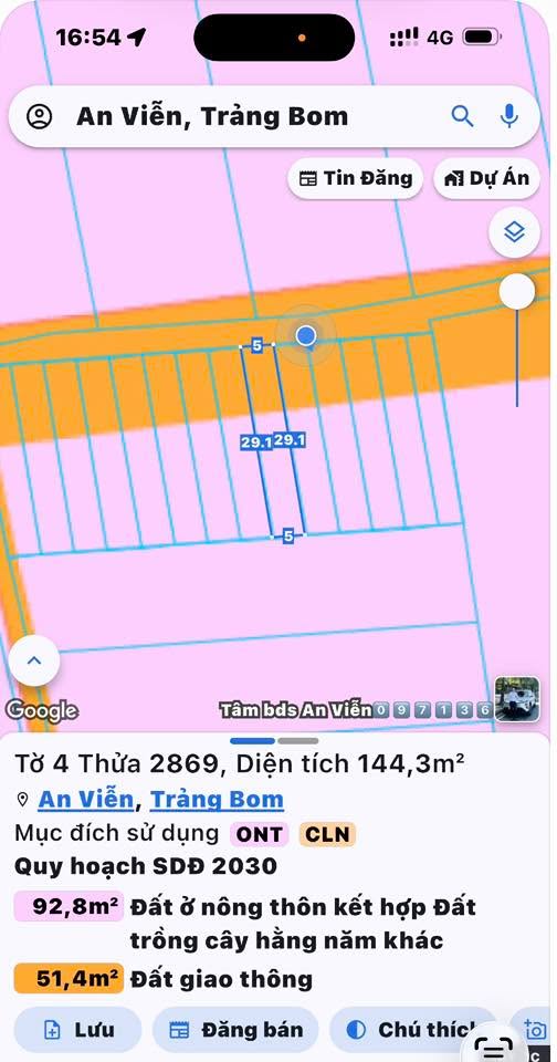 Đất nền Long Thành 144m² - Sổ đỏ chính chủ, tiềm năng tăng giá!