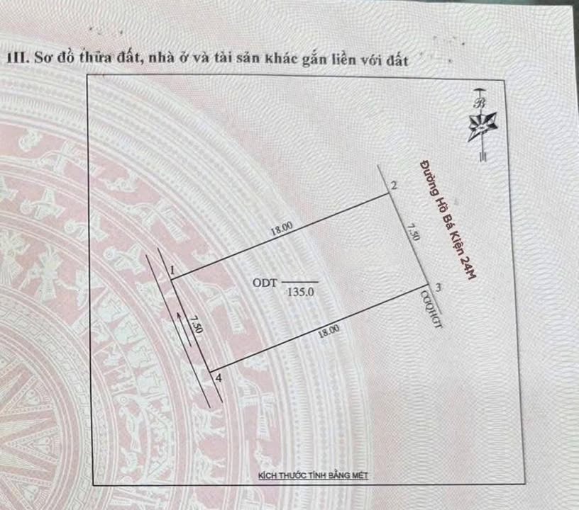 Bán đất kinh doanh Quán Bàu 135m² - Mặt tiền Hồ Bá Kiện 24m cực đẹp