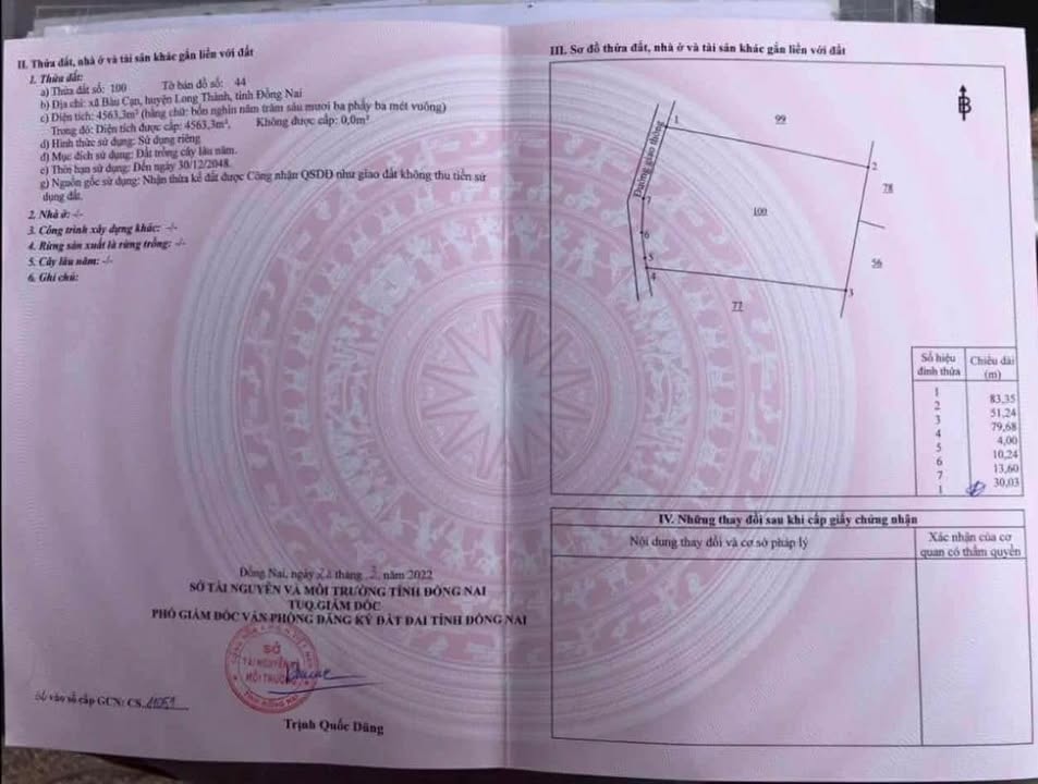 Đất Vàng Long Thành 4563m² - Sổ Hồng Sẵn Sàng, Giá Đầu Tư 7.65 Tỷ