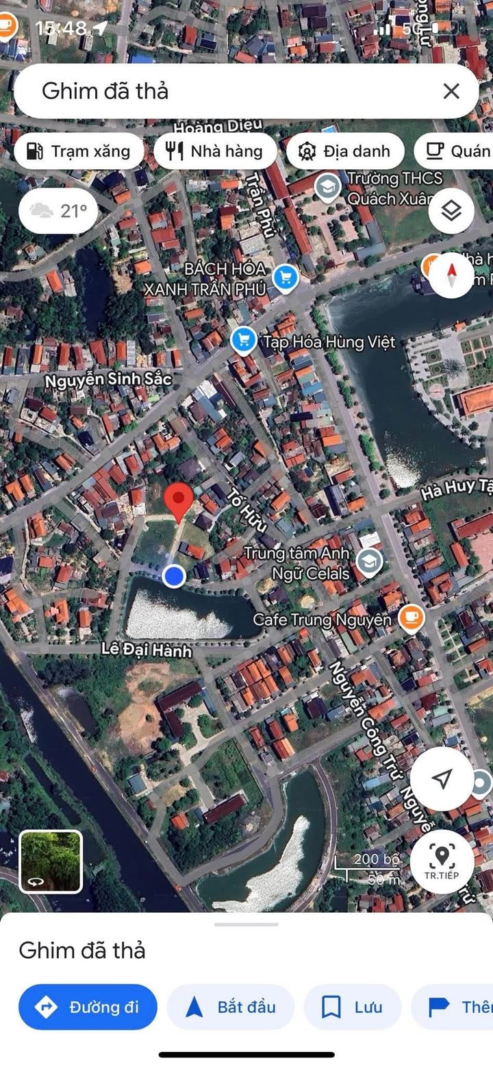 Đất nền 2 mặt tiền 186m² cạnh hồ điều hòa, Tiểu khu 3 Hoàn Lão - Giá 1.4 tỷ