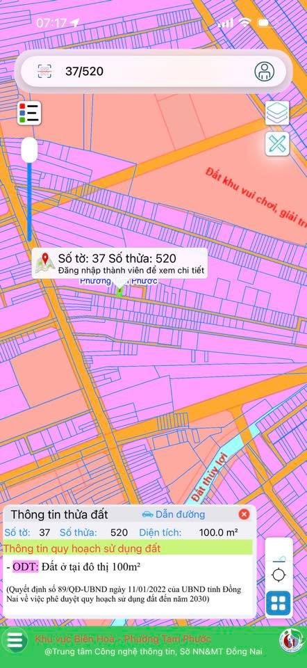 Đất Tam Phước Biên Hòa 97m² giá 1 tỷ - Sổ đỏ chính chủ bán gấp!