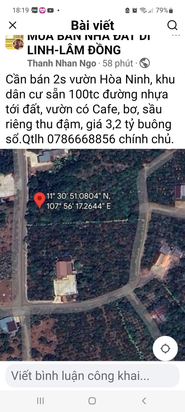 Bán Đất Vườn 10.000m² Hòa Ninh, Bảo Lộc - Sầu Riêng, Bơ Thu Mạch, 2 Mặt Tiền 3.2 Tỷ