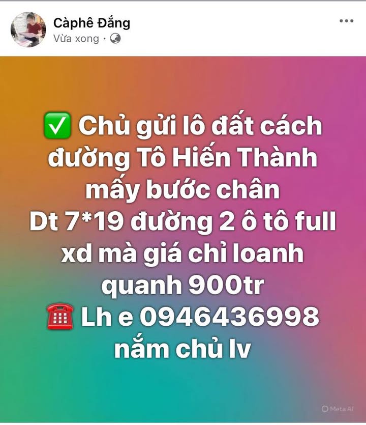 Đất nền Đồng Phú, Đồng Hới 133m² - 900 triệu, ô tô tránh, full thổ cư