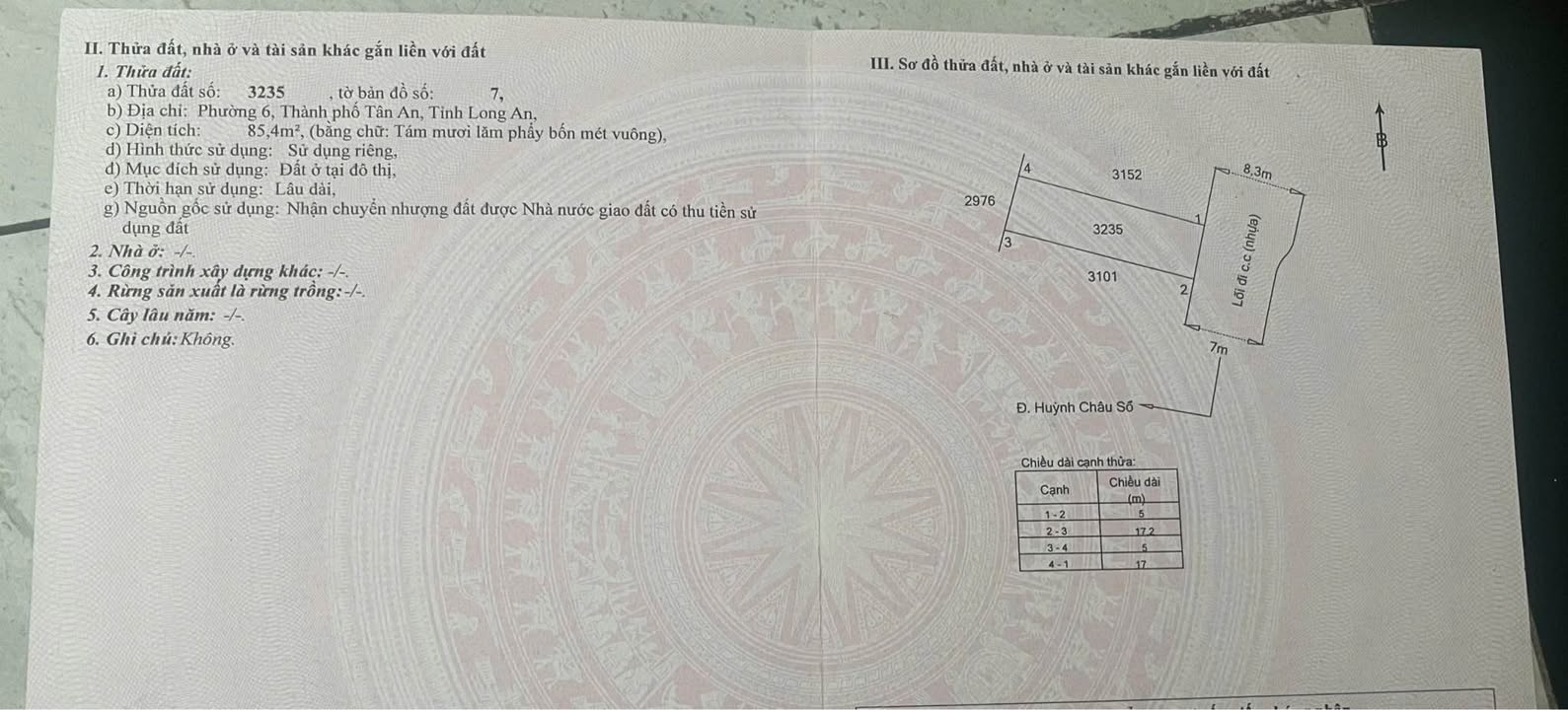 Đất nền KDC An Nhiên Tân An 85m² - Sổ đỏ chính chủ!