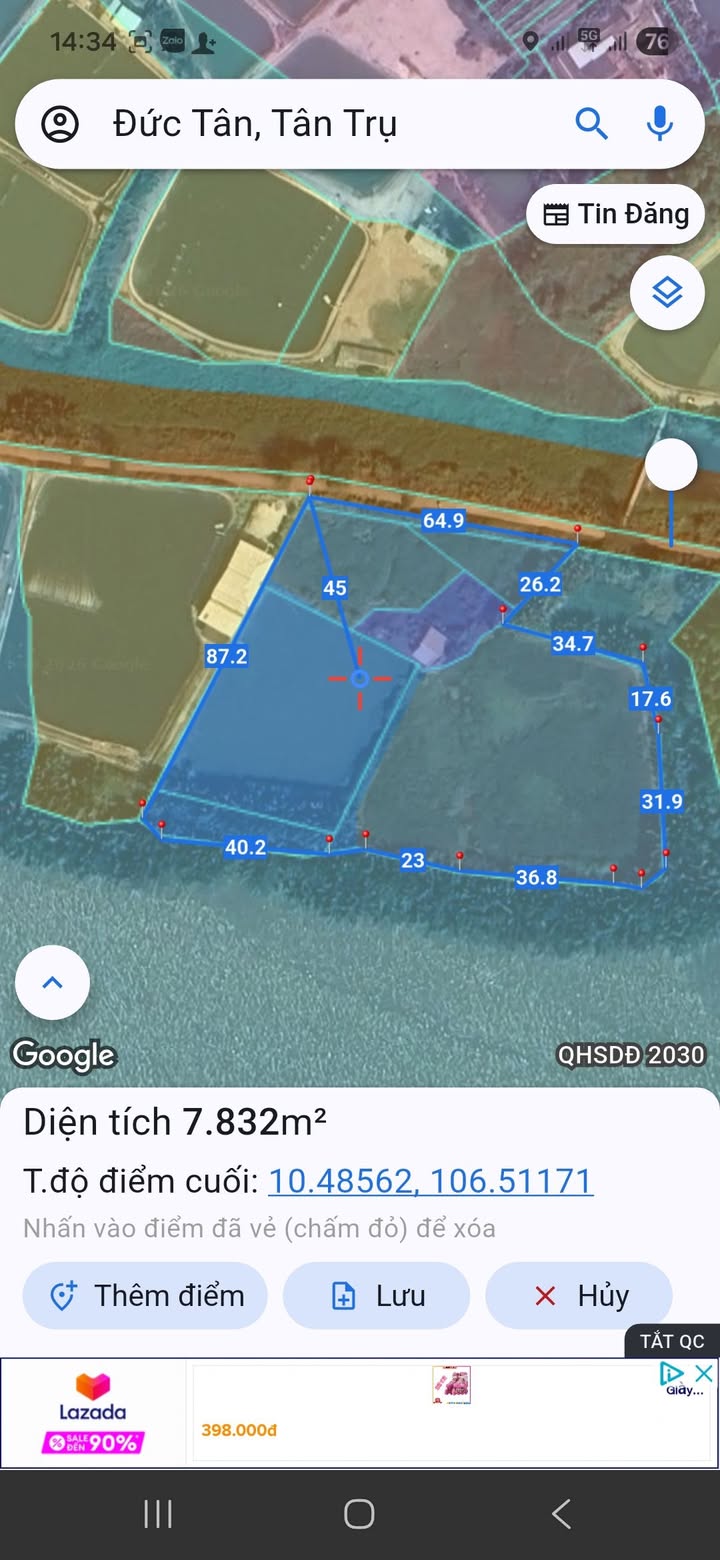 Đất nền Long An 8000m² view sông Vàm Cỏ - Sổ đỏ chính chủ!