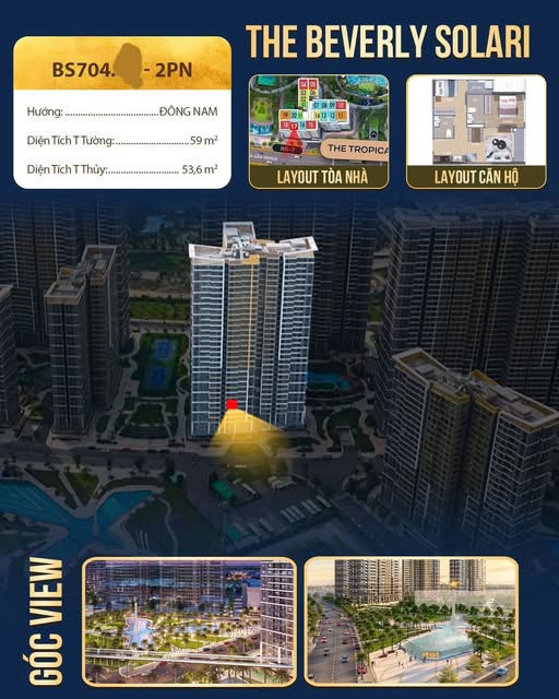 Căn hộ Vinhomes Grand Park 53.6m² - View nội khu, giá tốt hiếm có!