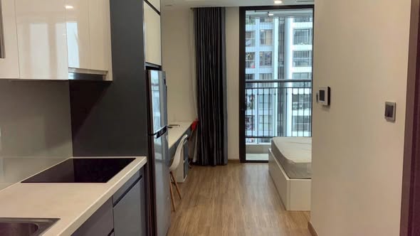 Cho thuê Studio Vinhomes Green Bay 28m² - Tầng 1X, Full Nội thất