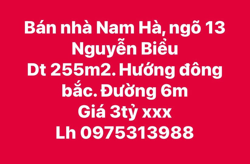 Bán nhà Nguyễn Biểu Kỳ Anh 245m² giá 3 tỷ - Ô tô vào tận nhà!