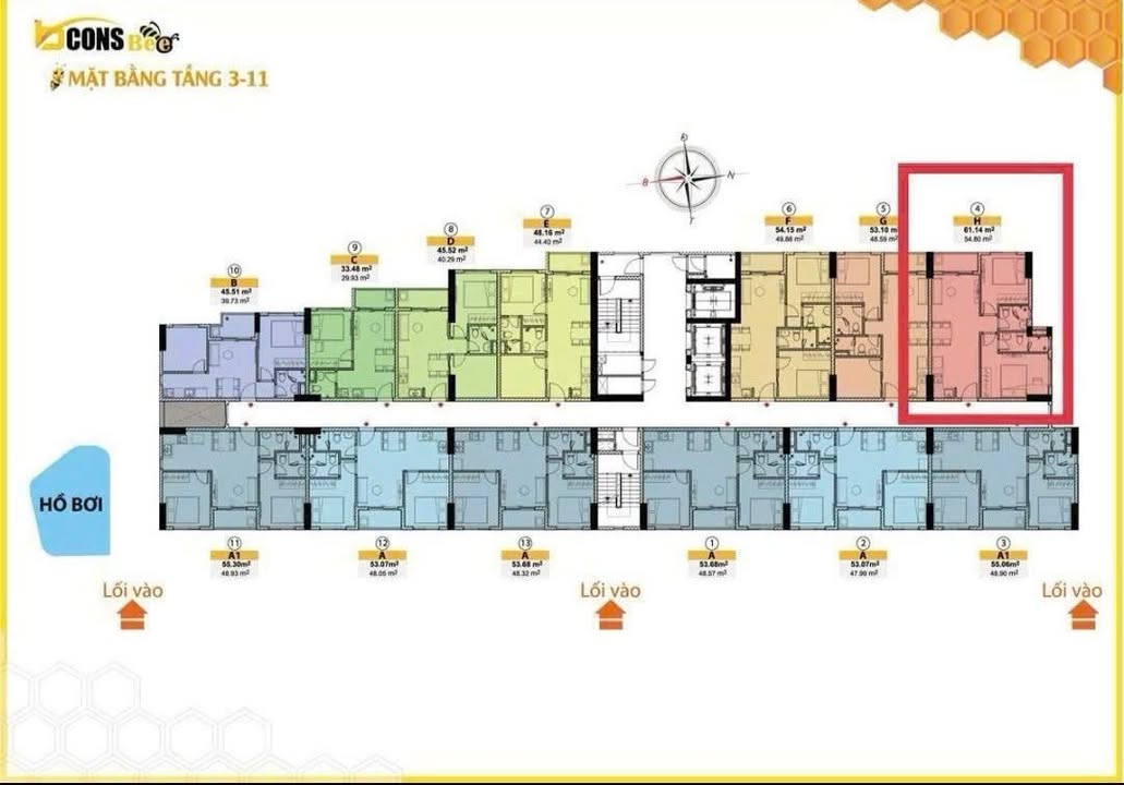Căn hộ Bcons Bee Dĩ An 61m² - Căn góc 2PN Sẵn Sàng Vào Ở Ngay