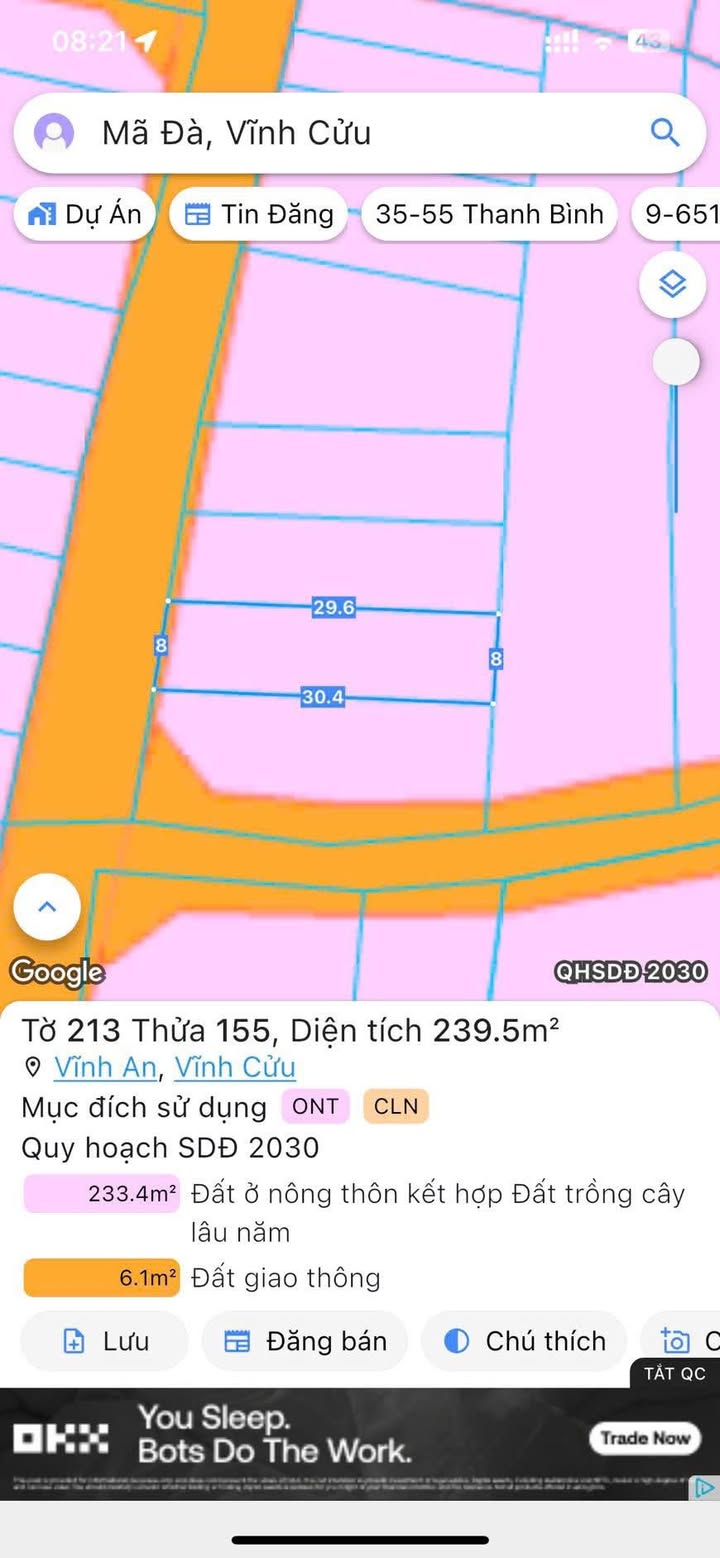 Đất nền Mã Đà, Vĩnh Cửu 240m² 1.4 tỷ - Dòng tiền ổn định!