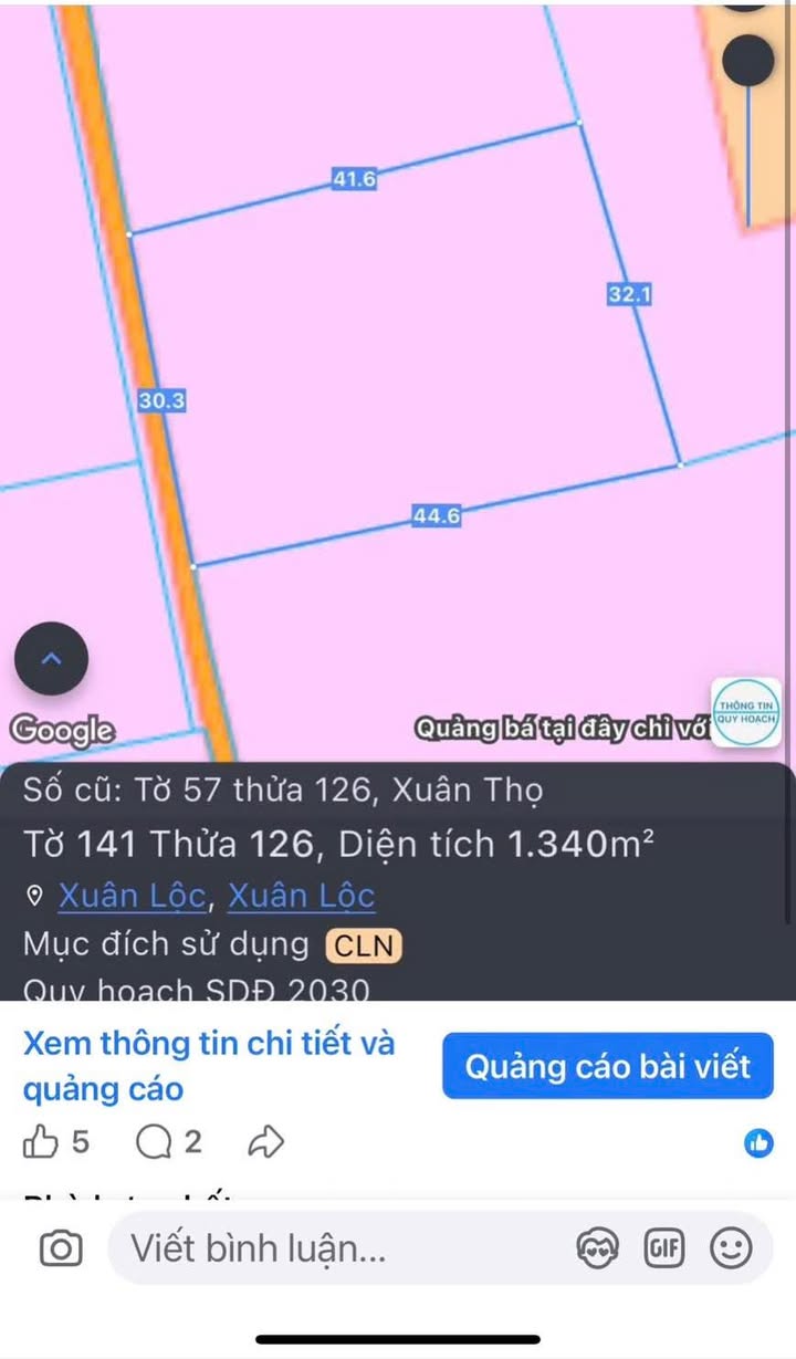 Đất nền Xuân Lộc, Đồng Nai 1340m² giá 2.22 tỷ - Sổ đỏ chính chủ!